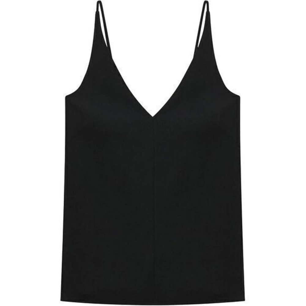 Thakoon NWT V-Neck Camisole Scoop Back‎ in Black Size Medium MSRP $85